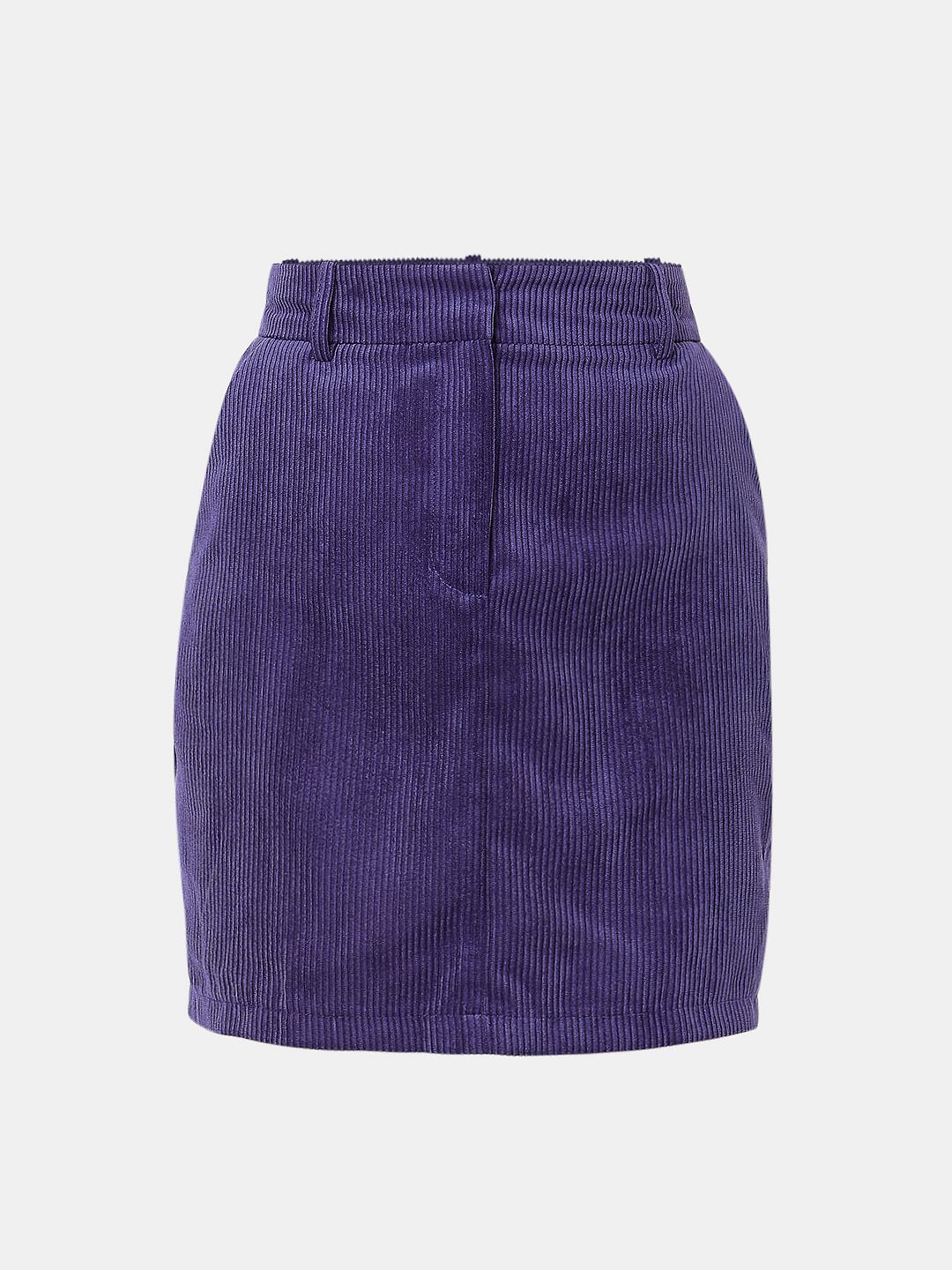 Purple High Rise Corduroy Skirt - Image 7