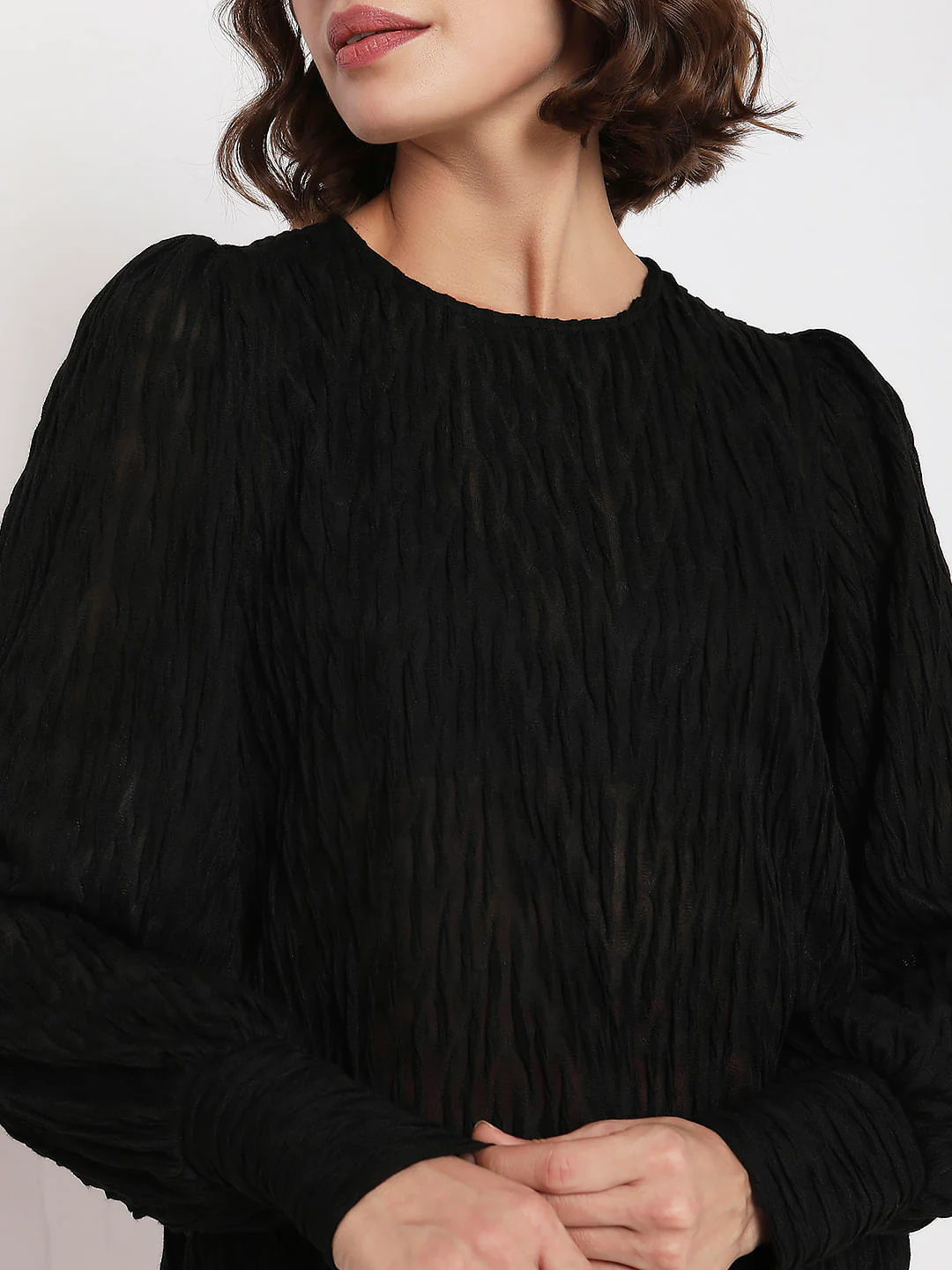 Black Textured Top - Image 6