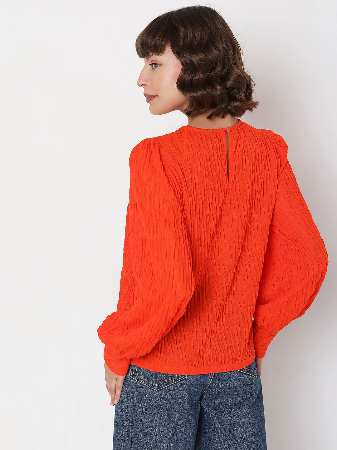 Orange Textured Top - Image 4