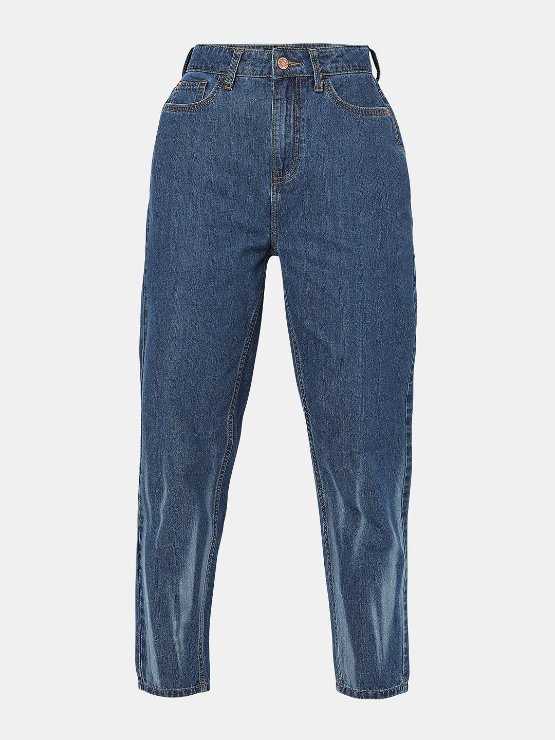 Blue High Rise Jade Straight Fit Jeans - Image 7