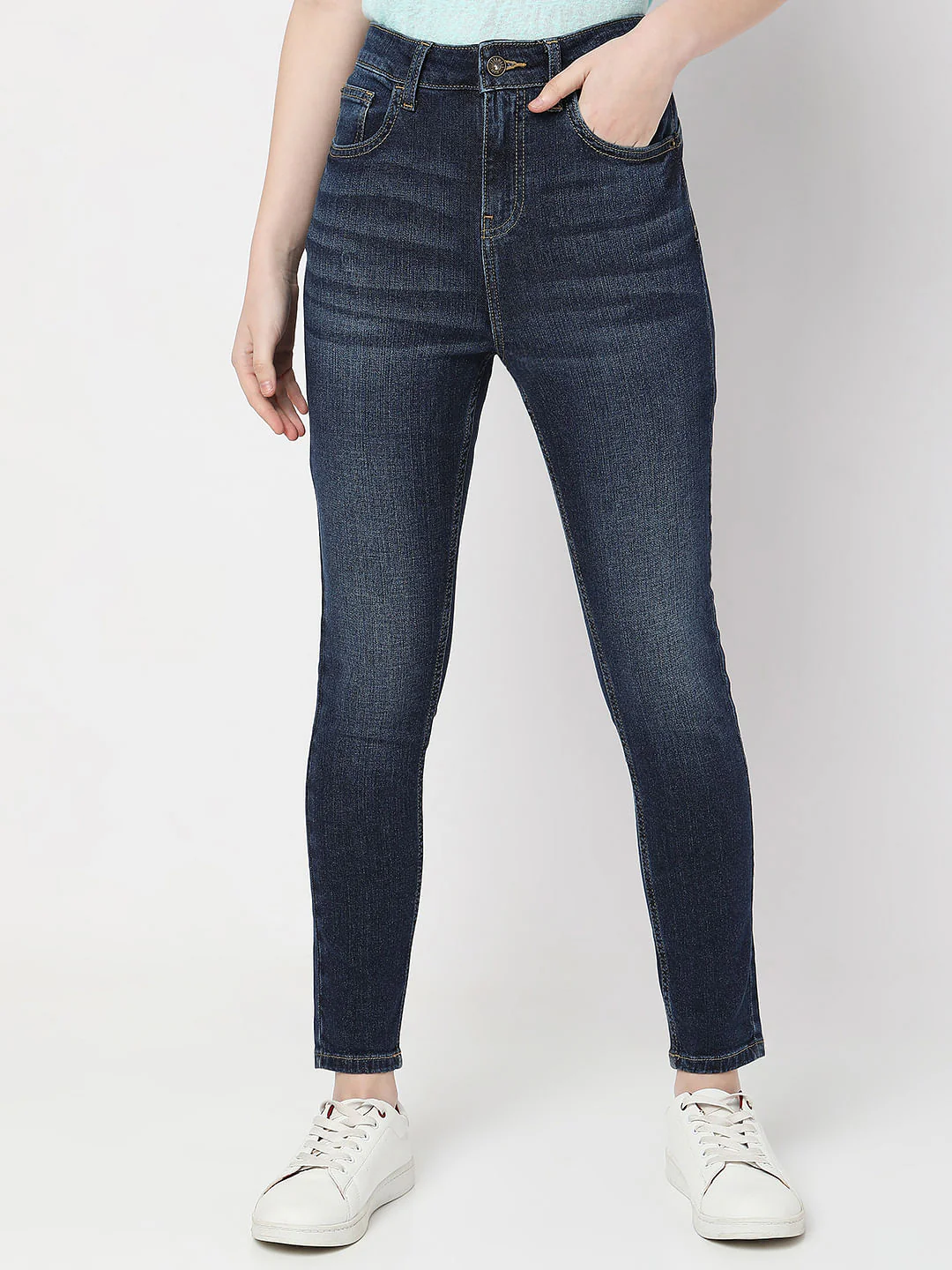 Blue High Rise Pushup Wendy Skinny Jeans - Image 2