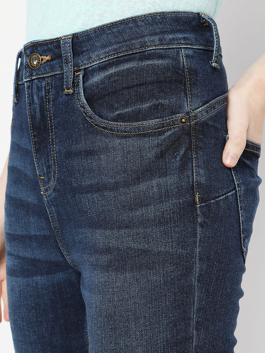 Blue High Rise Pushup Wendy Skinny Jeans - Image 5