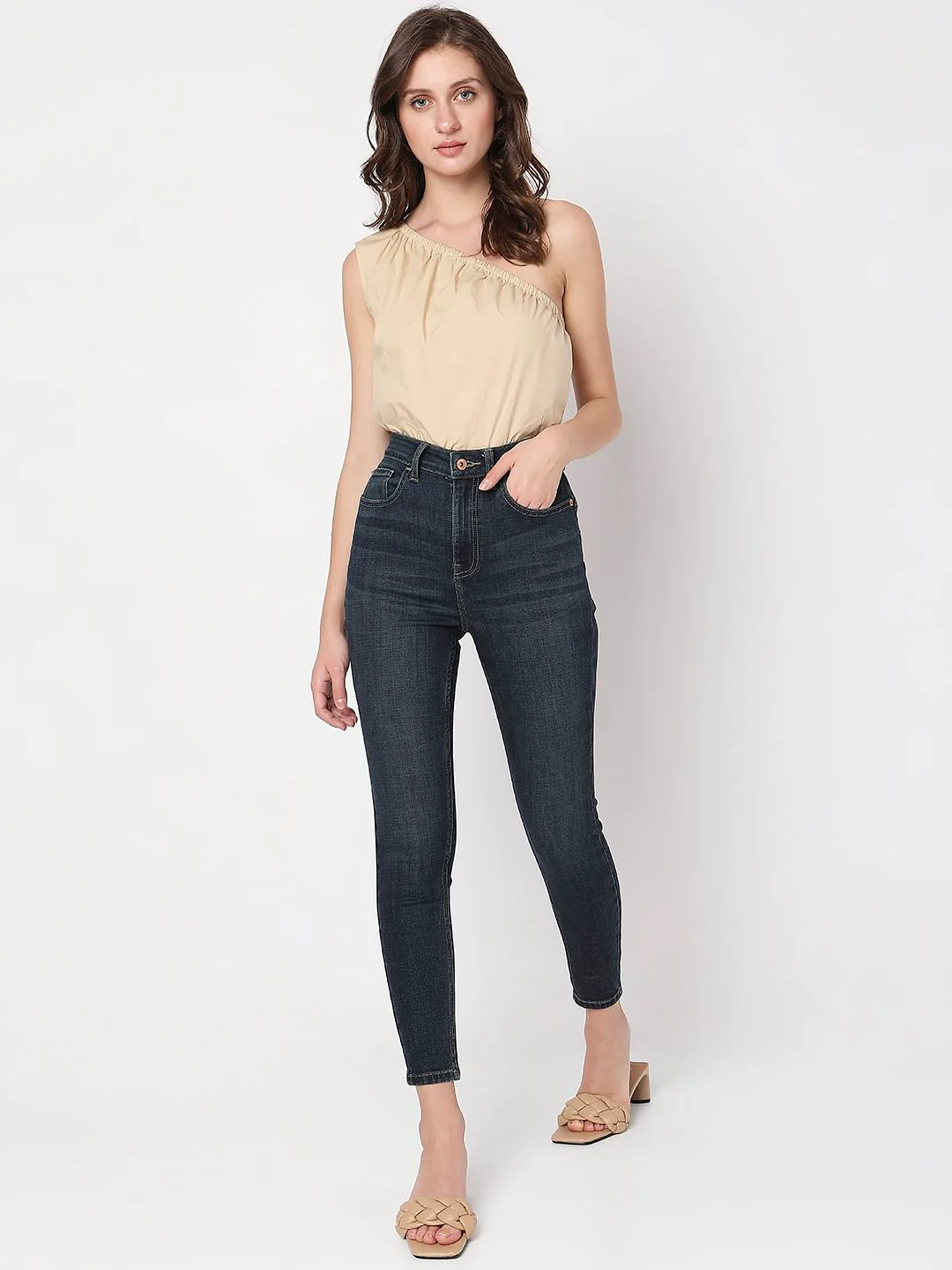 Dark Blue High Rise Wendy Skinny Fit Jeans - Image 6