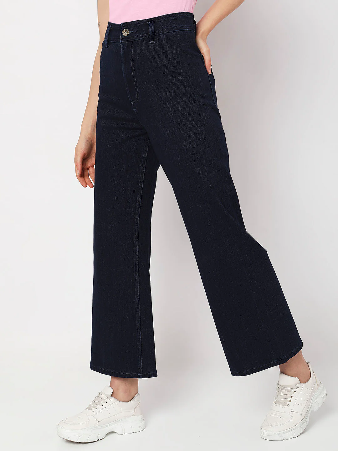 Dark Blue High Rise Zoey Wide-Leg Jeans - Image 3