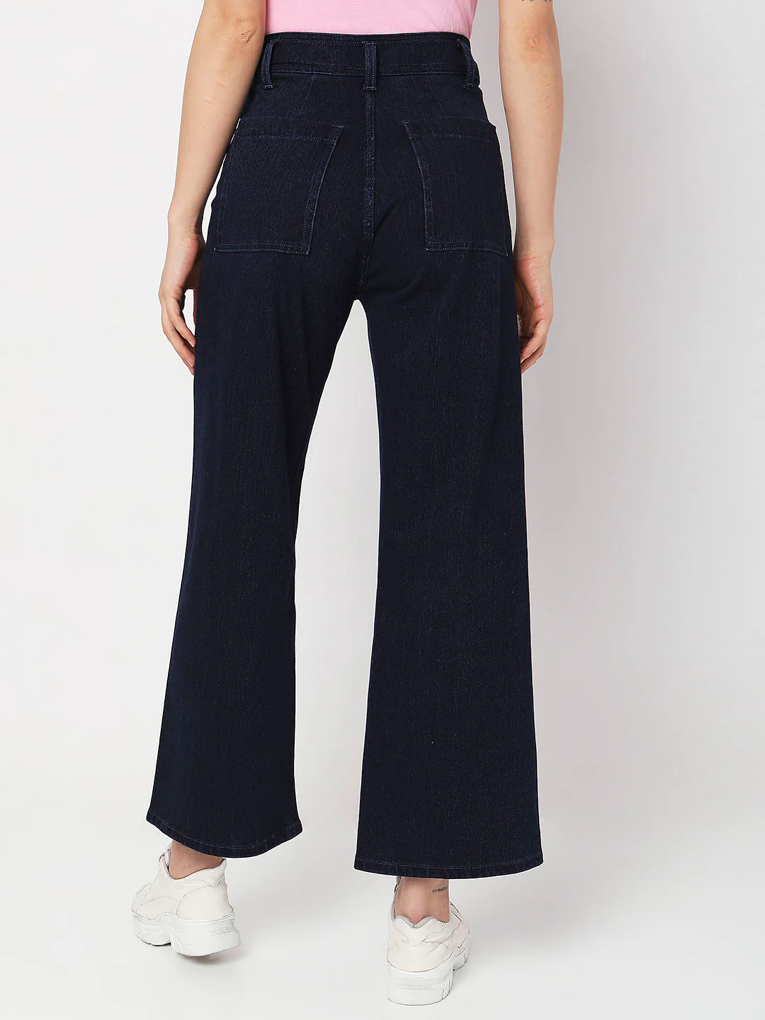 Dark Blue High Rise Zoey Wide-Leg Jeans - Image 4