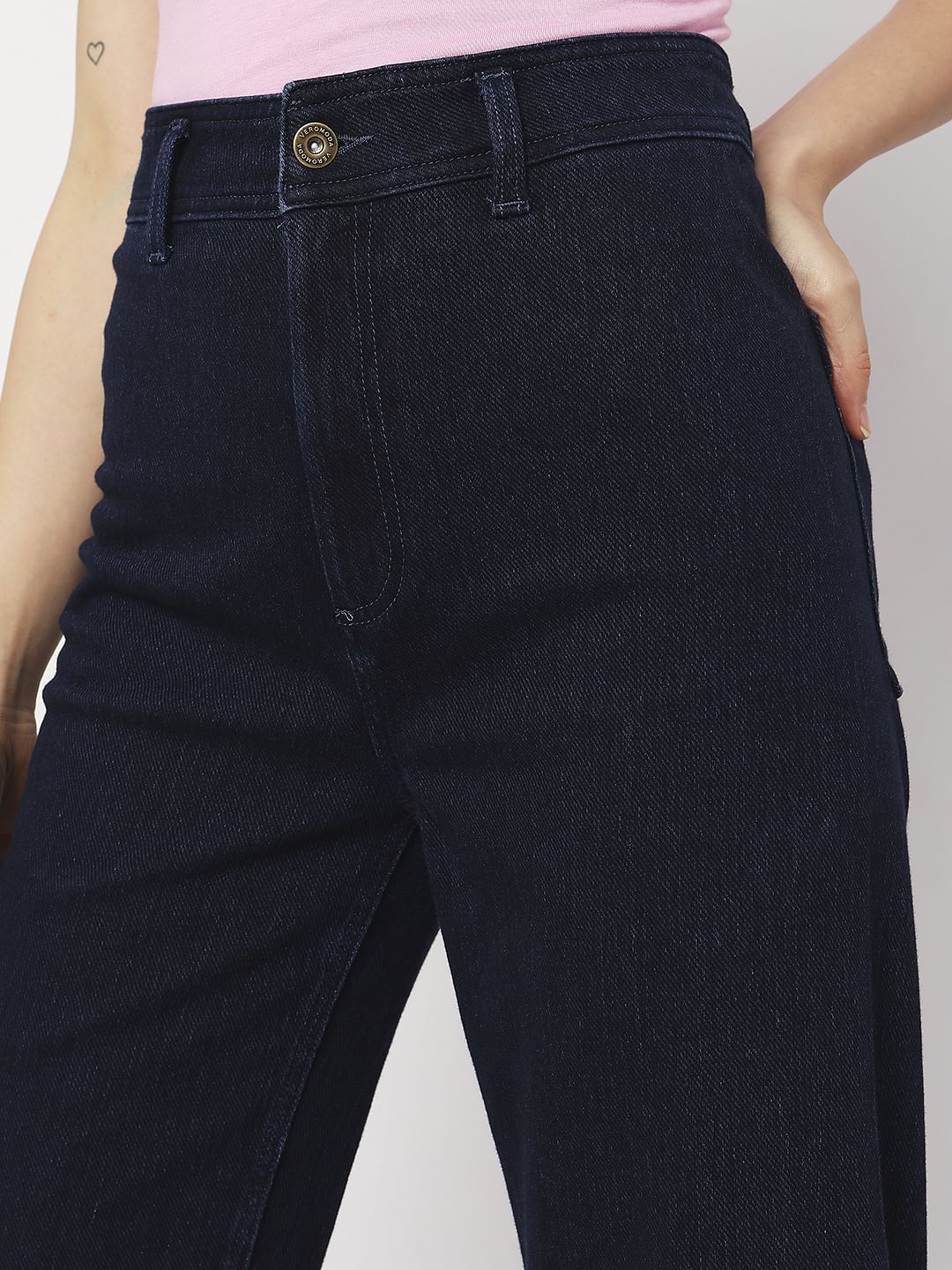 Dark Blue High Rise Zoey Wide-Leg Jeans - Image 5