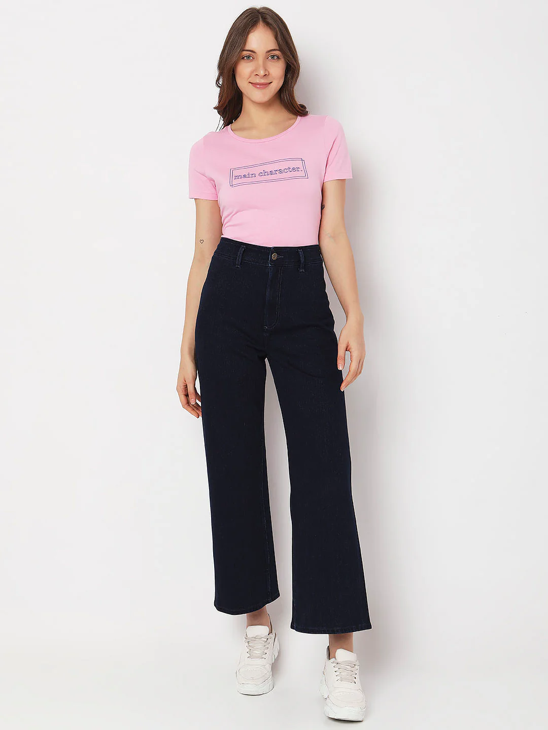 Dark Blue High Rise Zoey Wide-Leg Jeans - Image 6