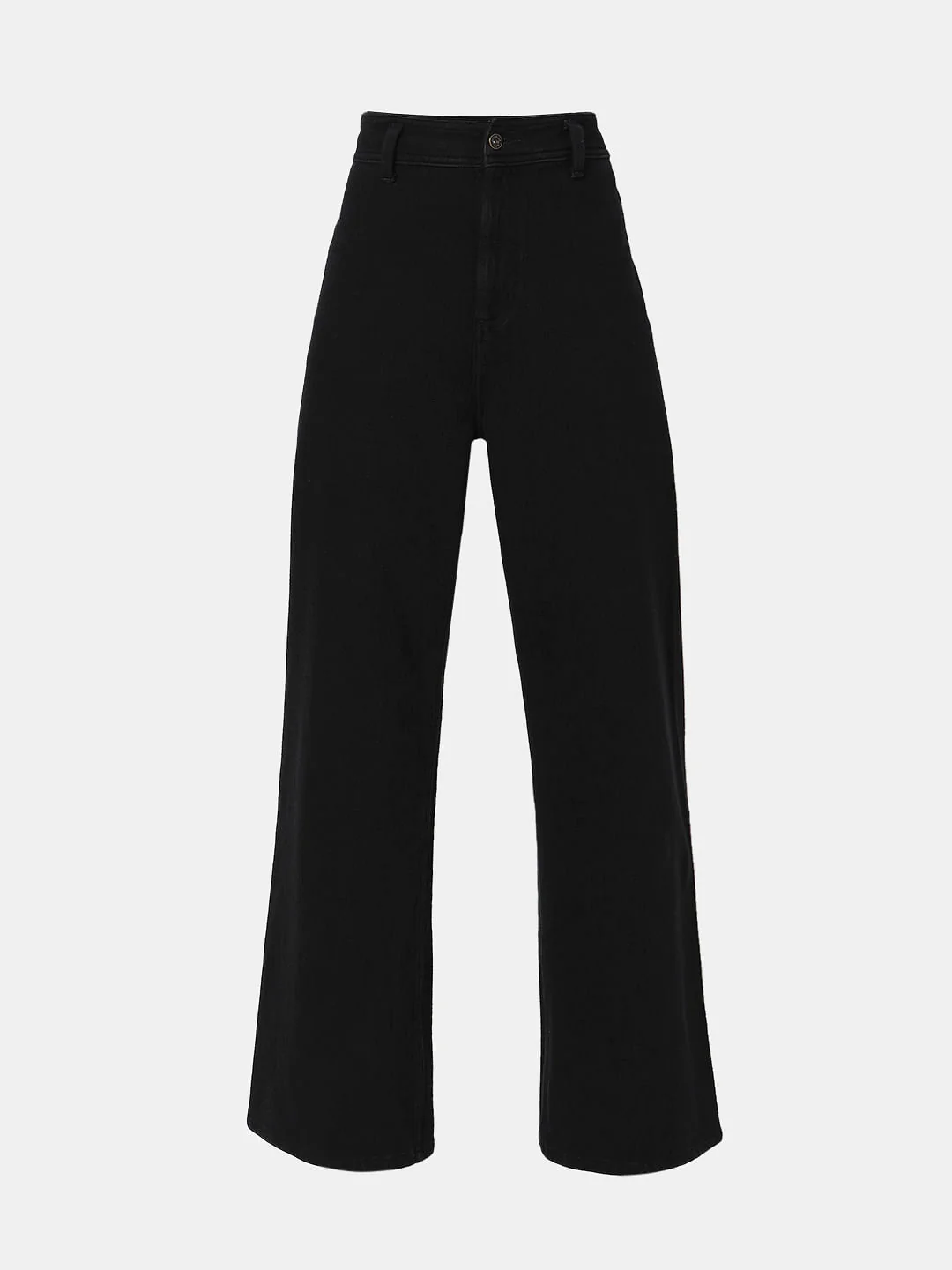 Black High Rise Jade Straight Fit Jeans - Image 7
