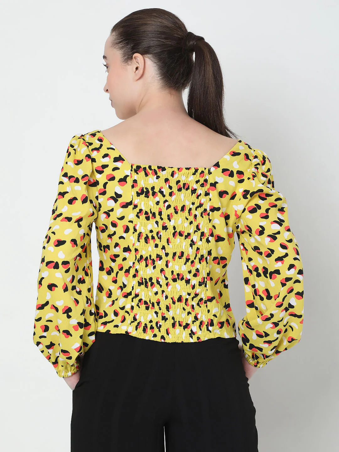 Yellow All Over Print Top - Image 4