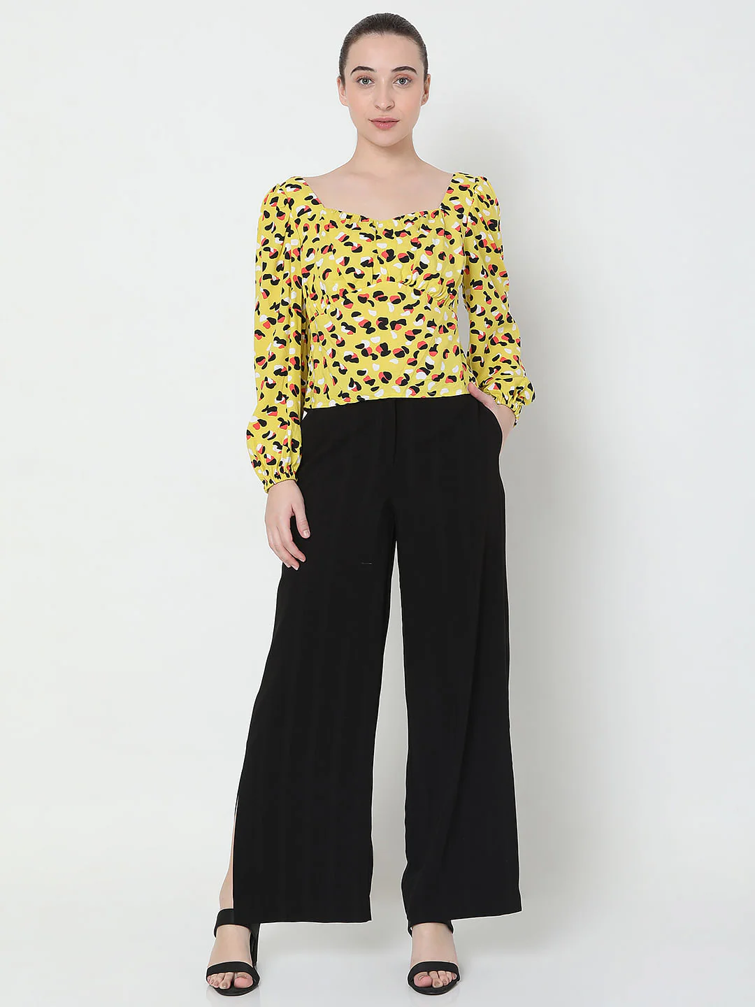 Yellow All Over Print Top - Image 5