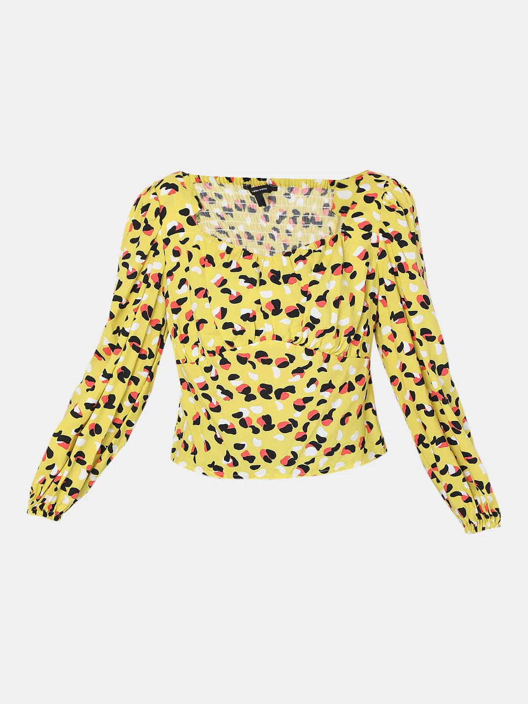 Yellow All Over Print Top - Image 7