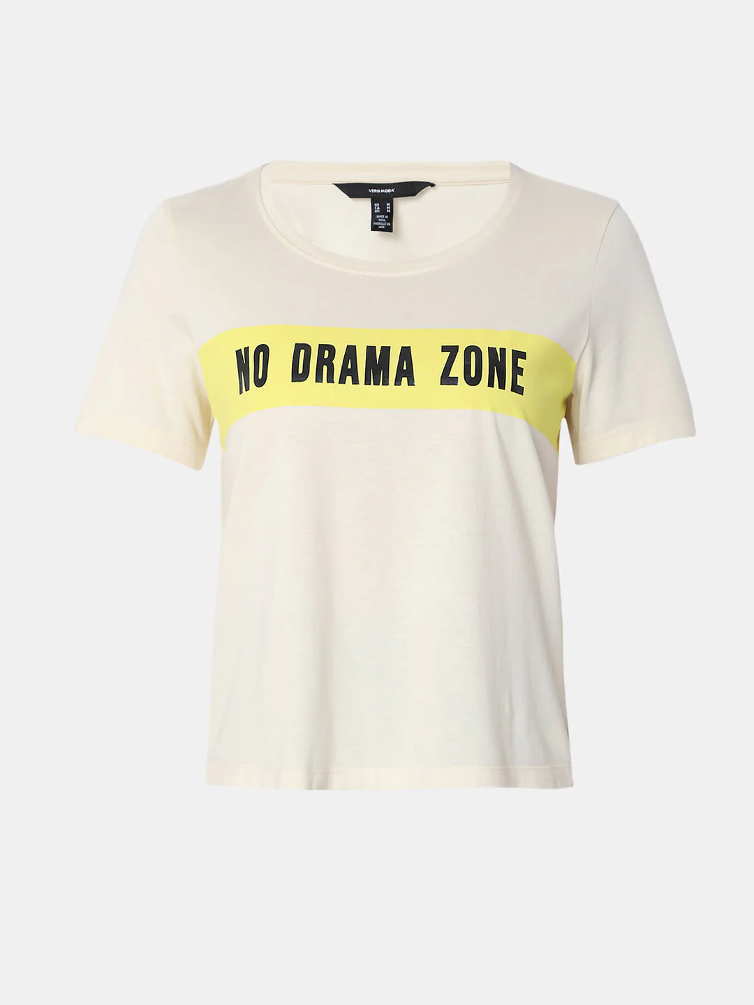 Beige Slogan Print T-Shirt - Image 7