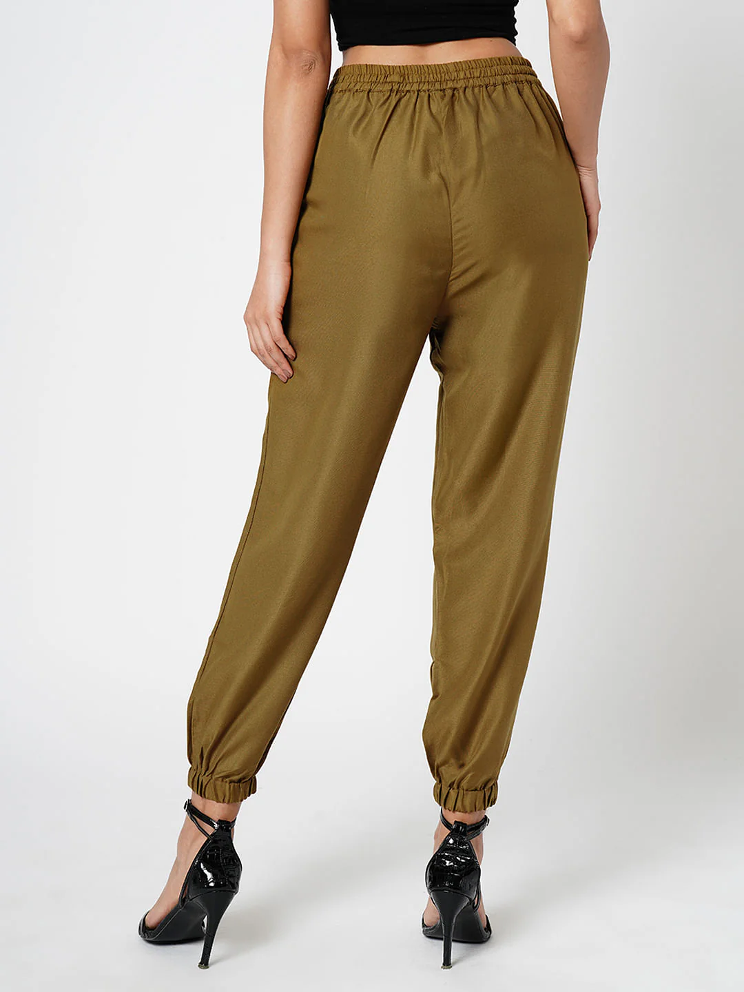 I.Scenery By Vero Moda Green High Rise Pants - Image 4