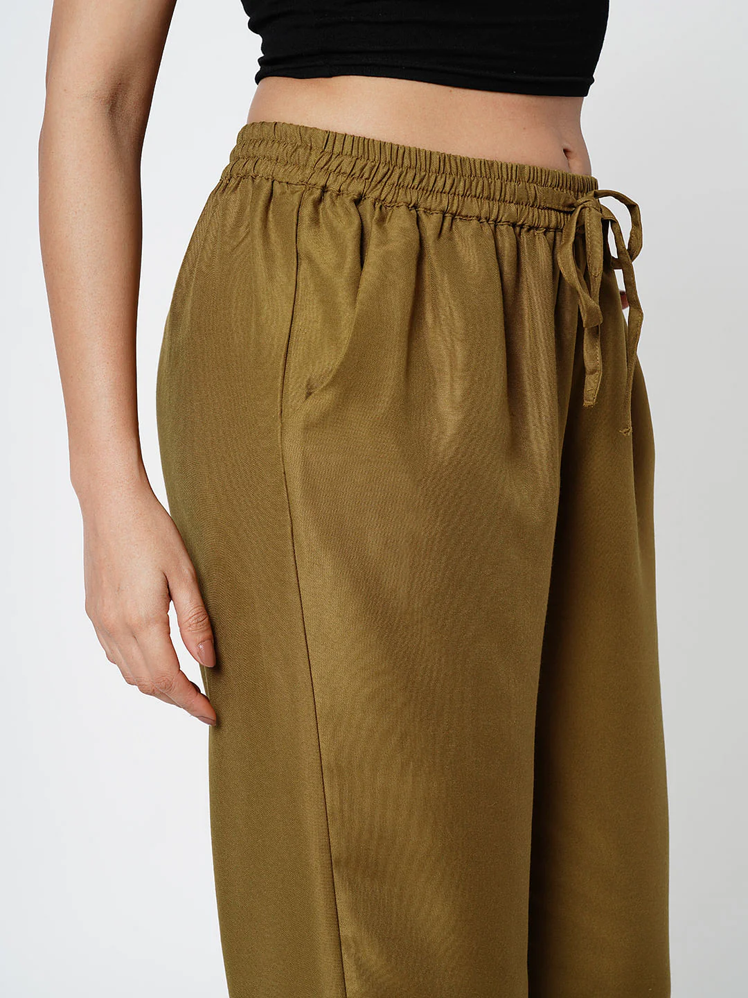 I.Scenery By Vero Moda Green High Rise Pants - Image 6