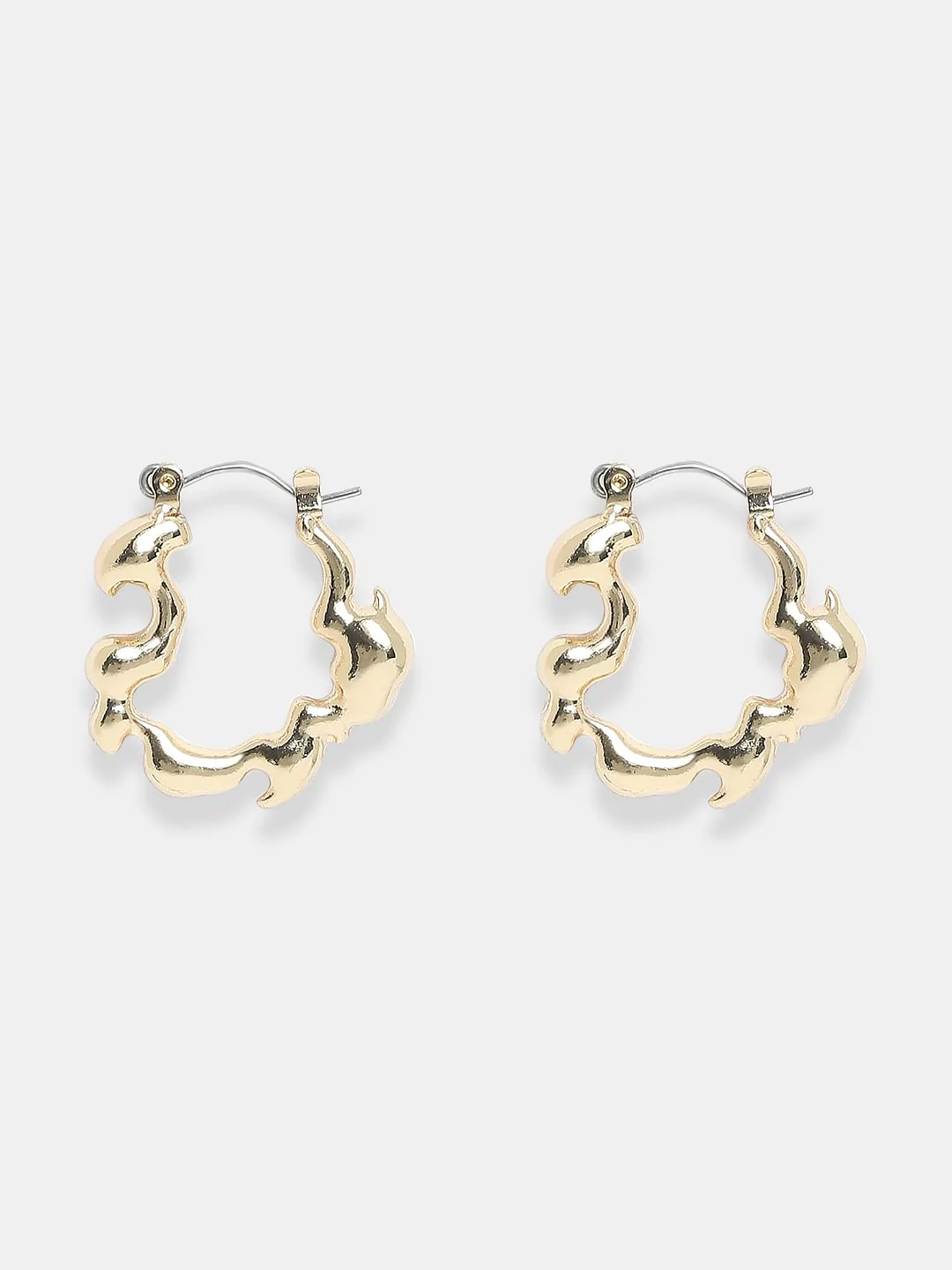Golden Twisted Small Hoops