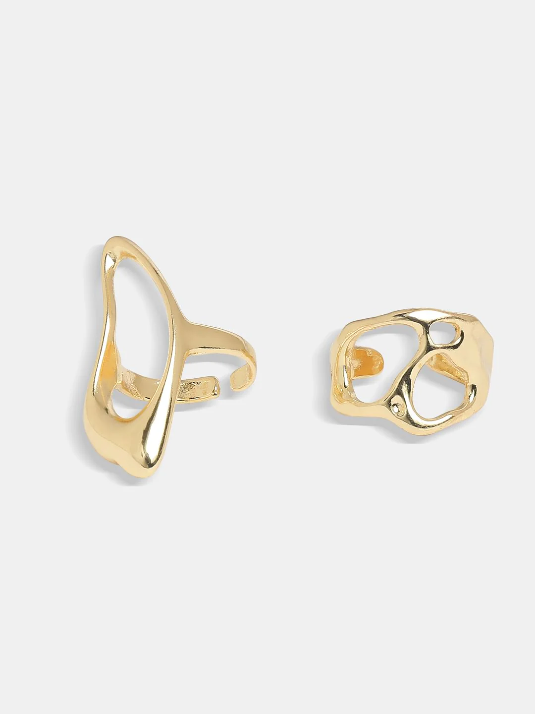Golden Pack Of 2 Rings - Image 2