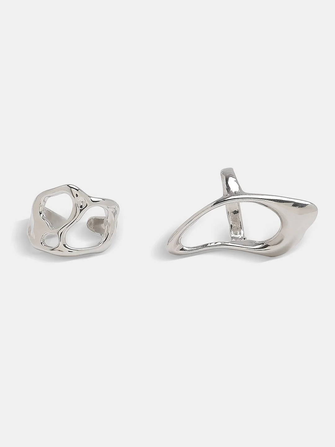 Silver Pack Of 2 Rings - Image 2
