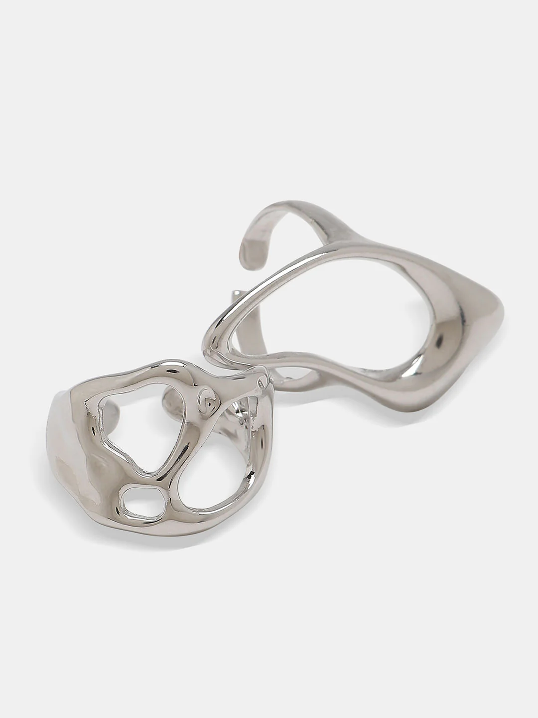 Silver Pack Of 2 Rings - Image 4