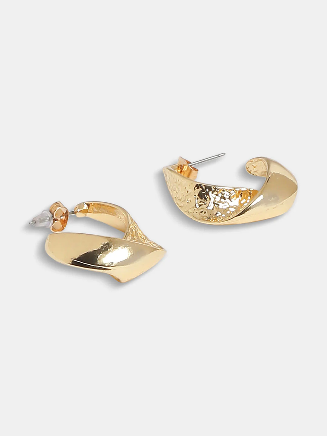 Golden Twisted Hoops - Image 3