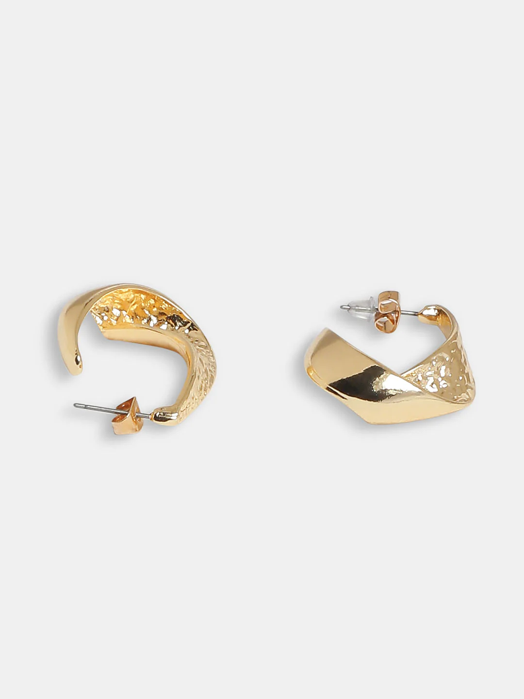 Golden Twisted Hoops - Image 4
