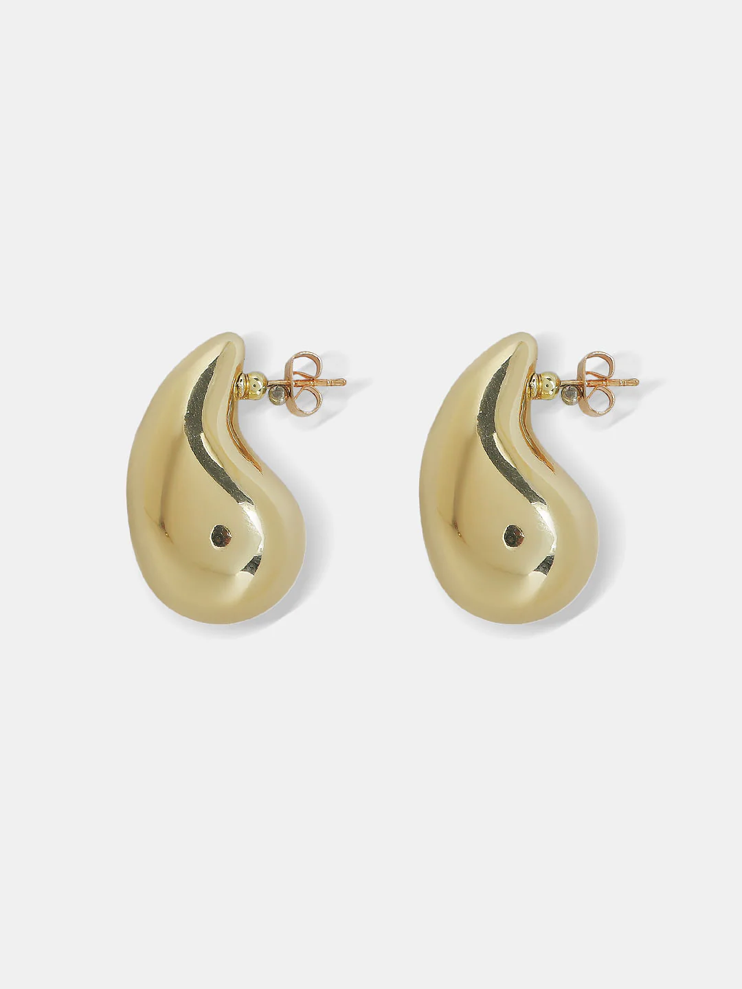Golden Teardrop Earrings - Image 2