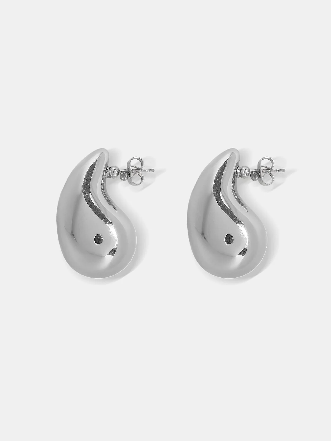 Silver Teardrop Earrings - Image 2
