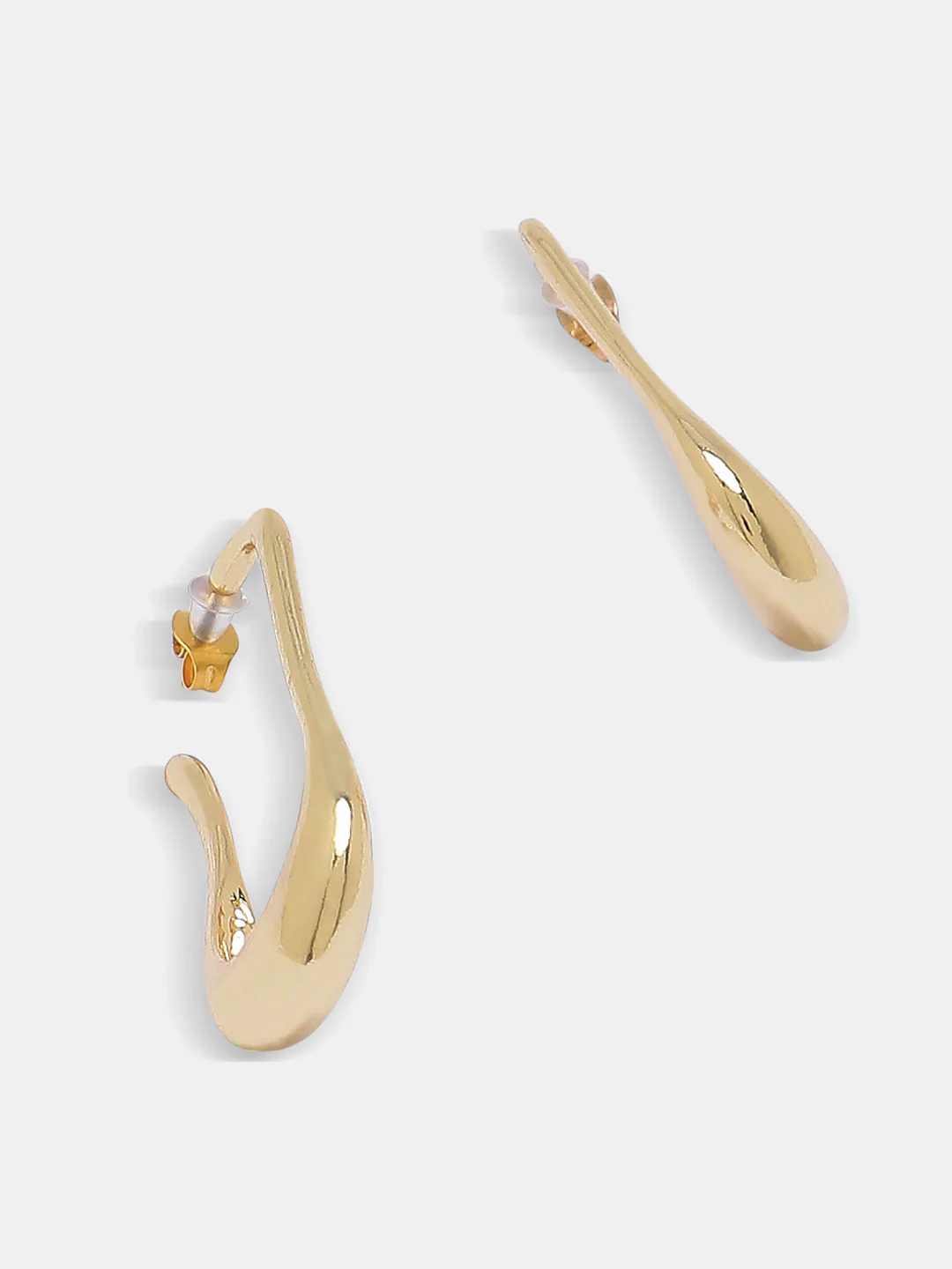 Golden Long Square Hoops - Image 3