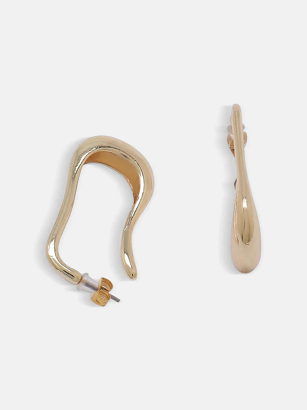 Golden Long Square Hoops - Image 4