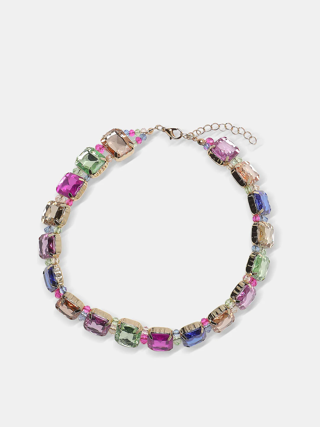 Multi-Colour Gemstone Choker Necklace - Image 2