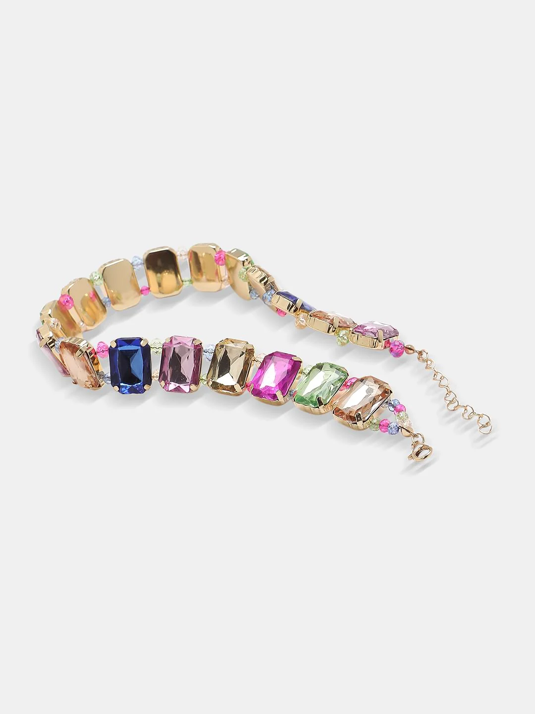 Multi-Colour Gemstone Choker Necklace - Image 4