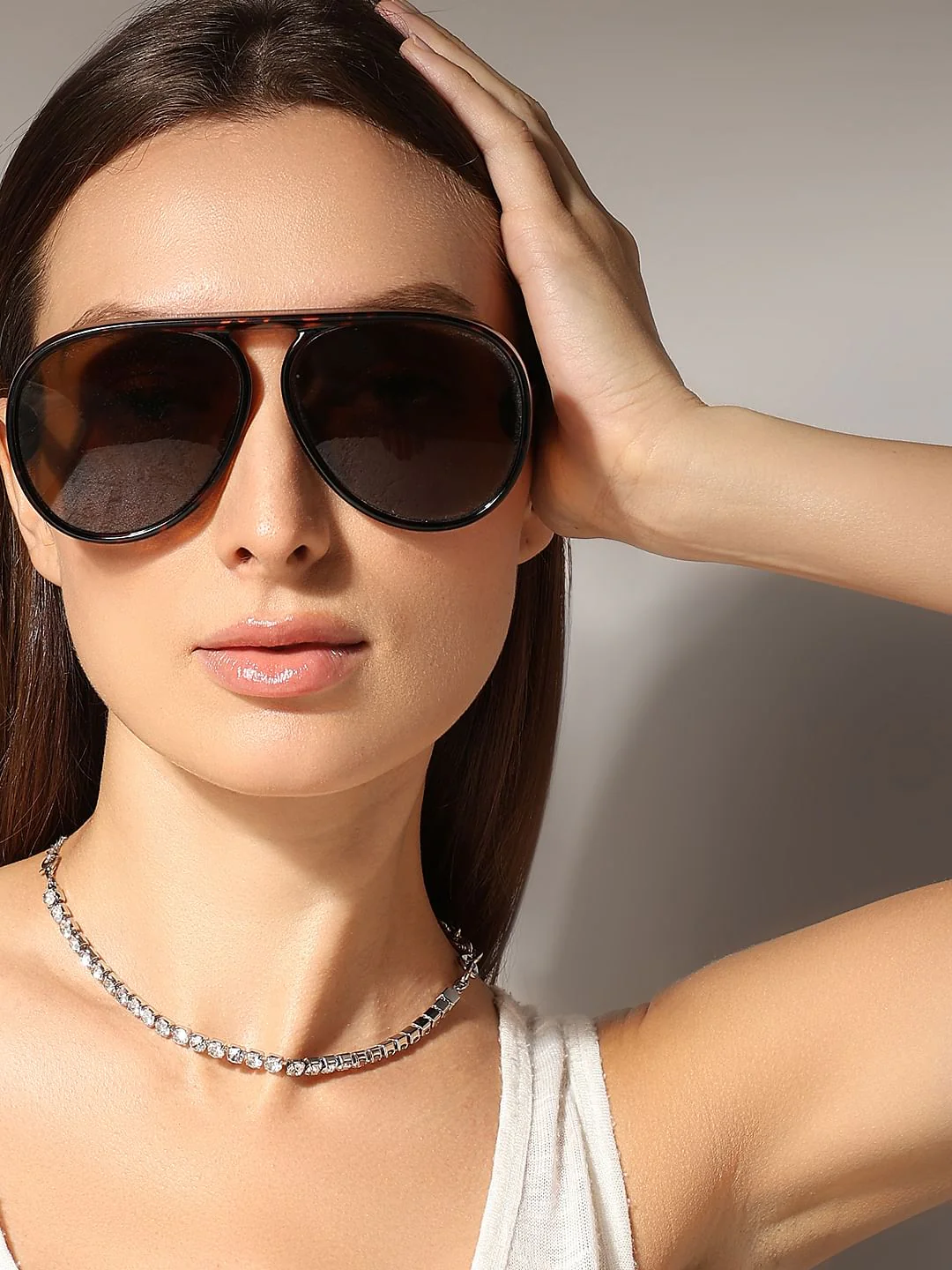 Silver Embellished Choker Necklace