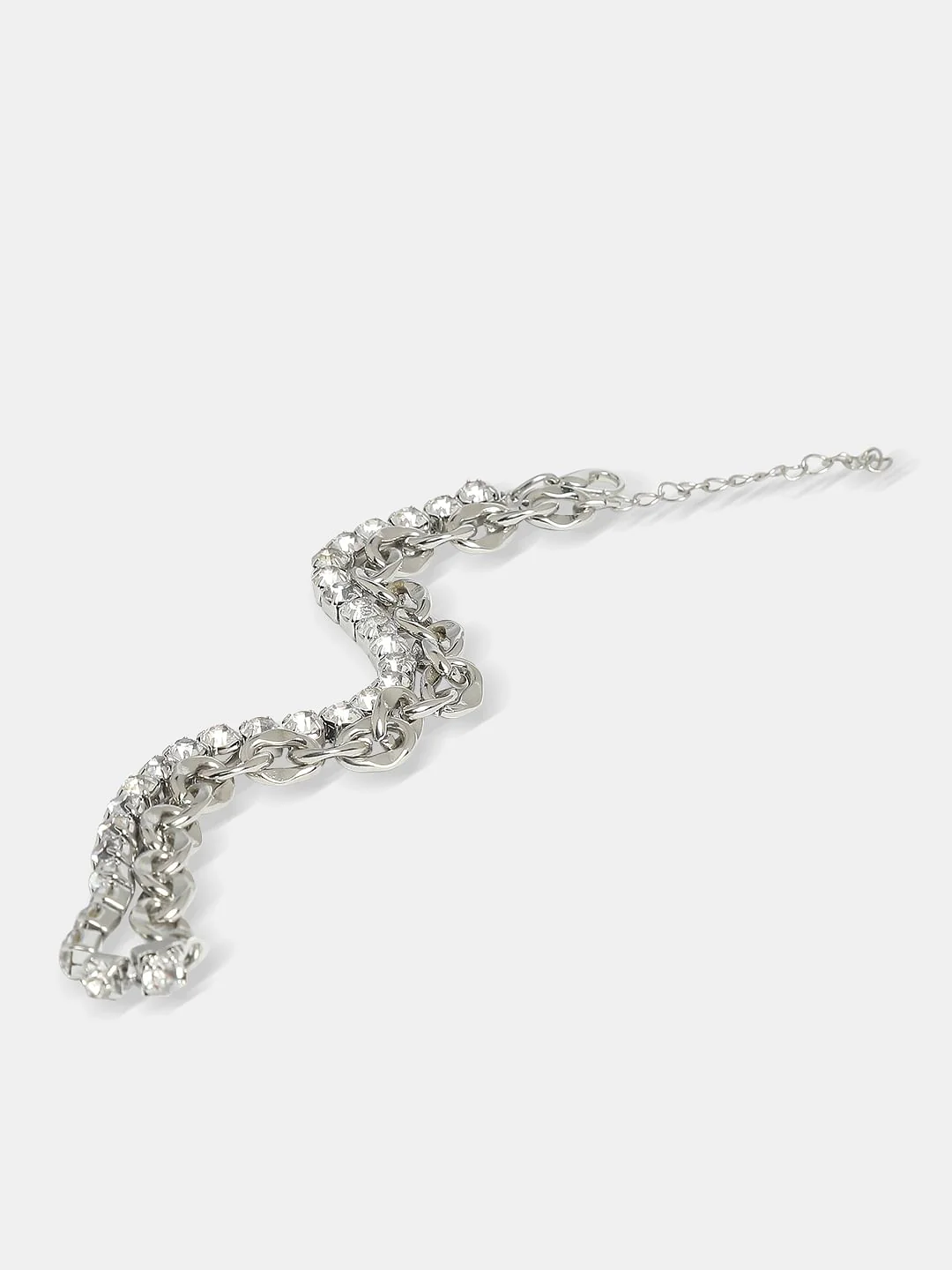 Silver Embellished Choker Necklace - Image 3