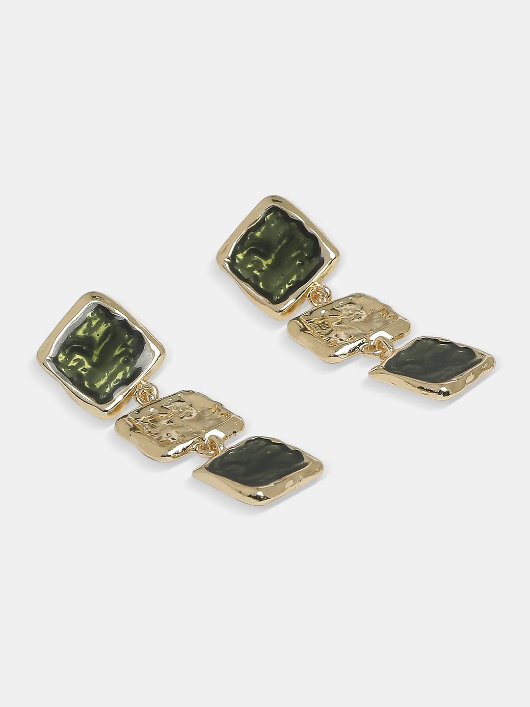 Golden Long Dangler Earrings - Image 3