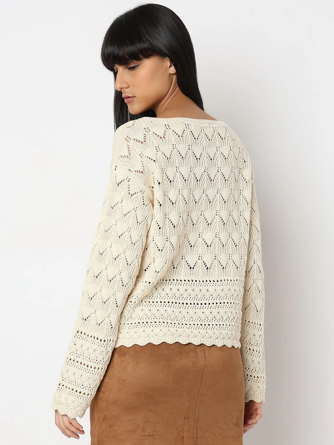 Beige Boatneck Pullover - Image 4