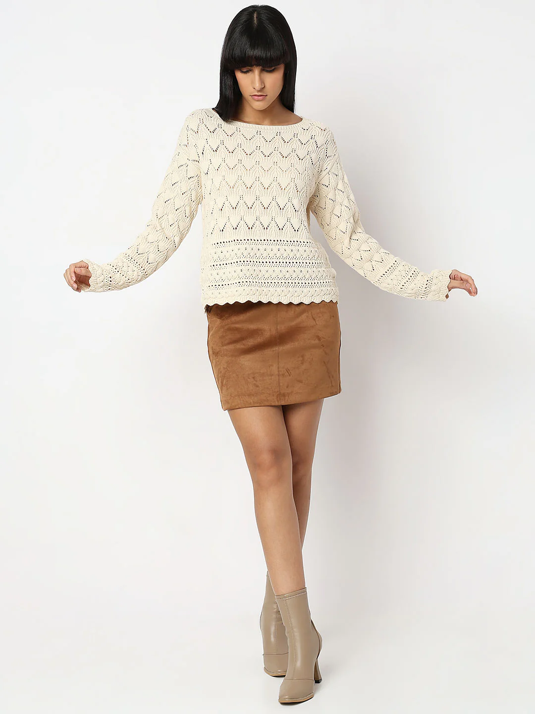 Beige Boatneck Pullover - Image 5
