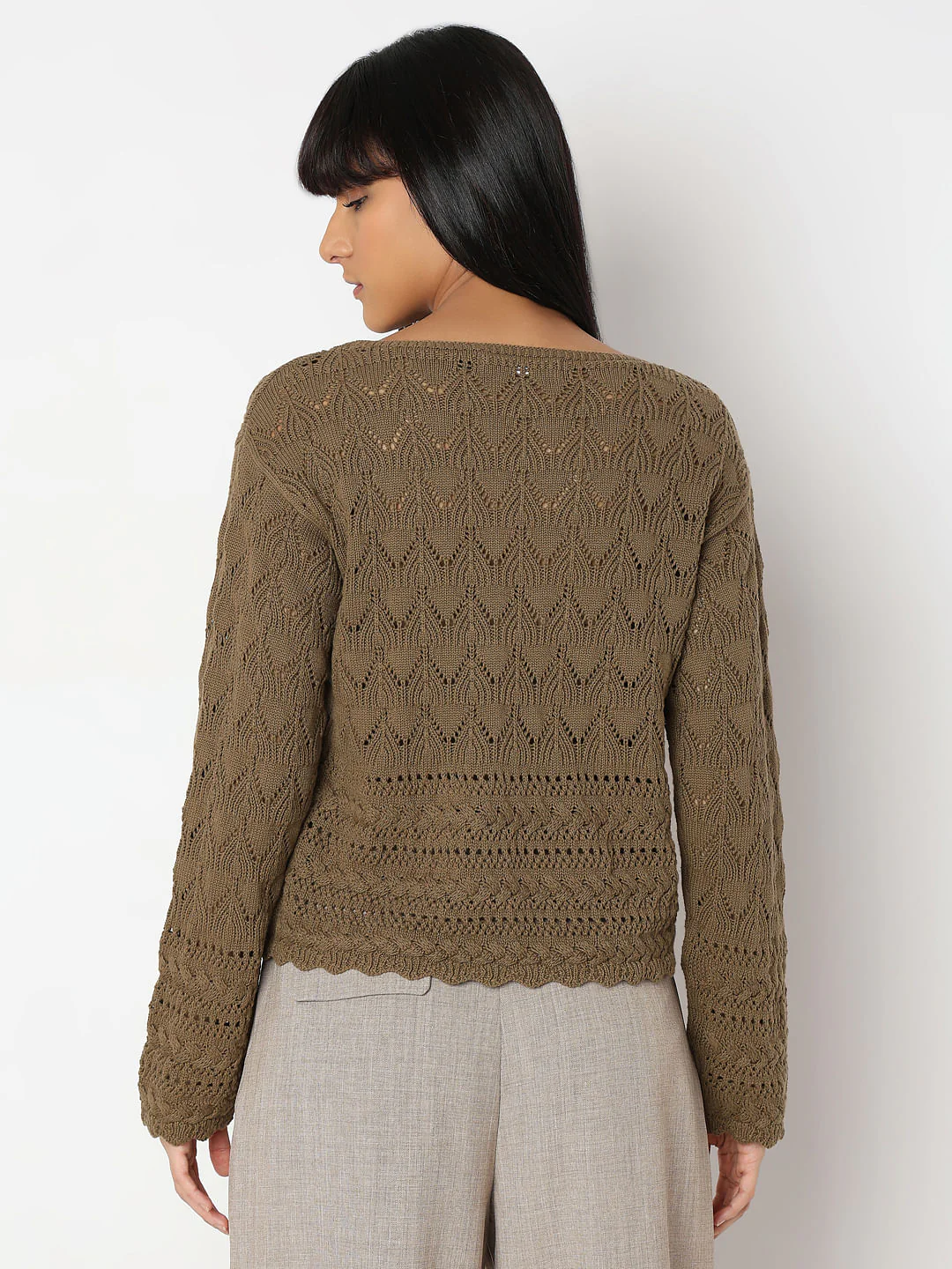 Brown Boatneck Pullover - Image 4