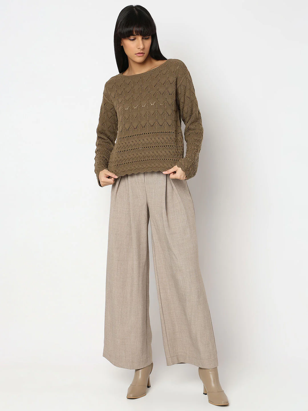 Brown Boatneck Pullover - Image 5
