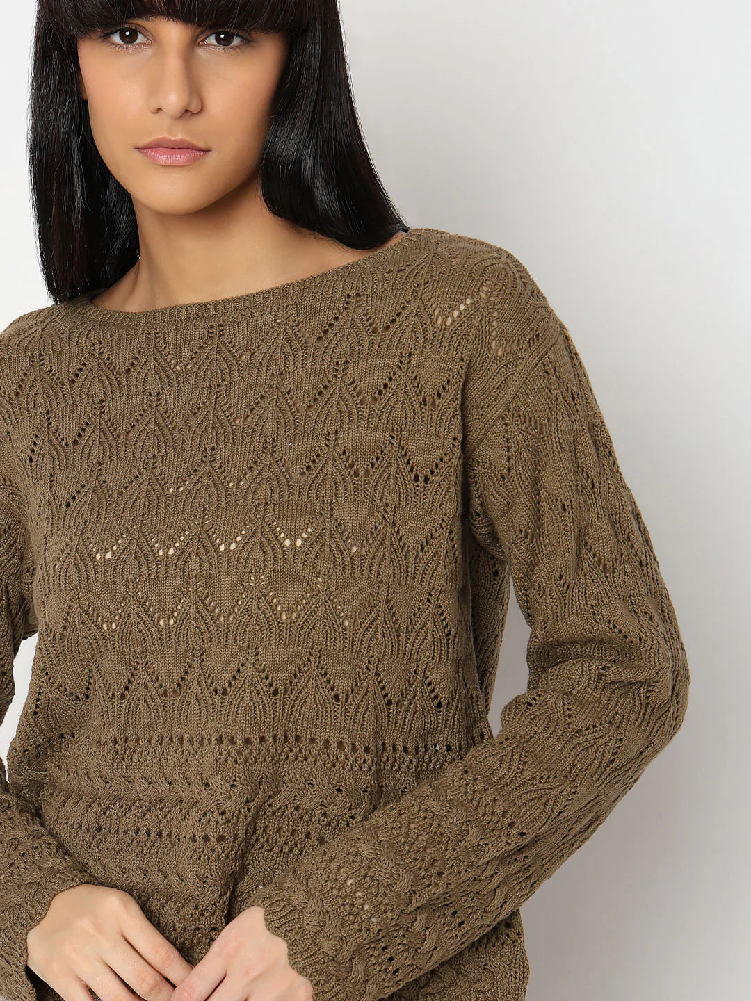 Brown Boatneck Pullover - Image 6