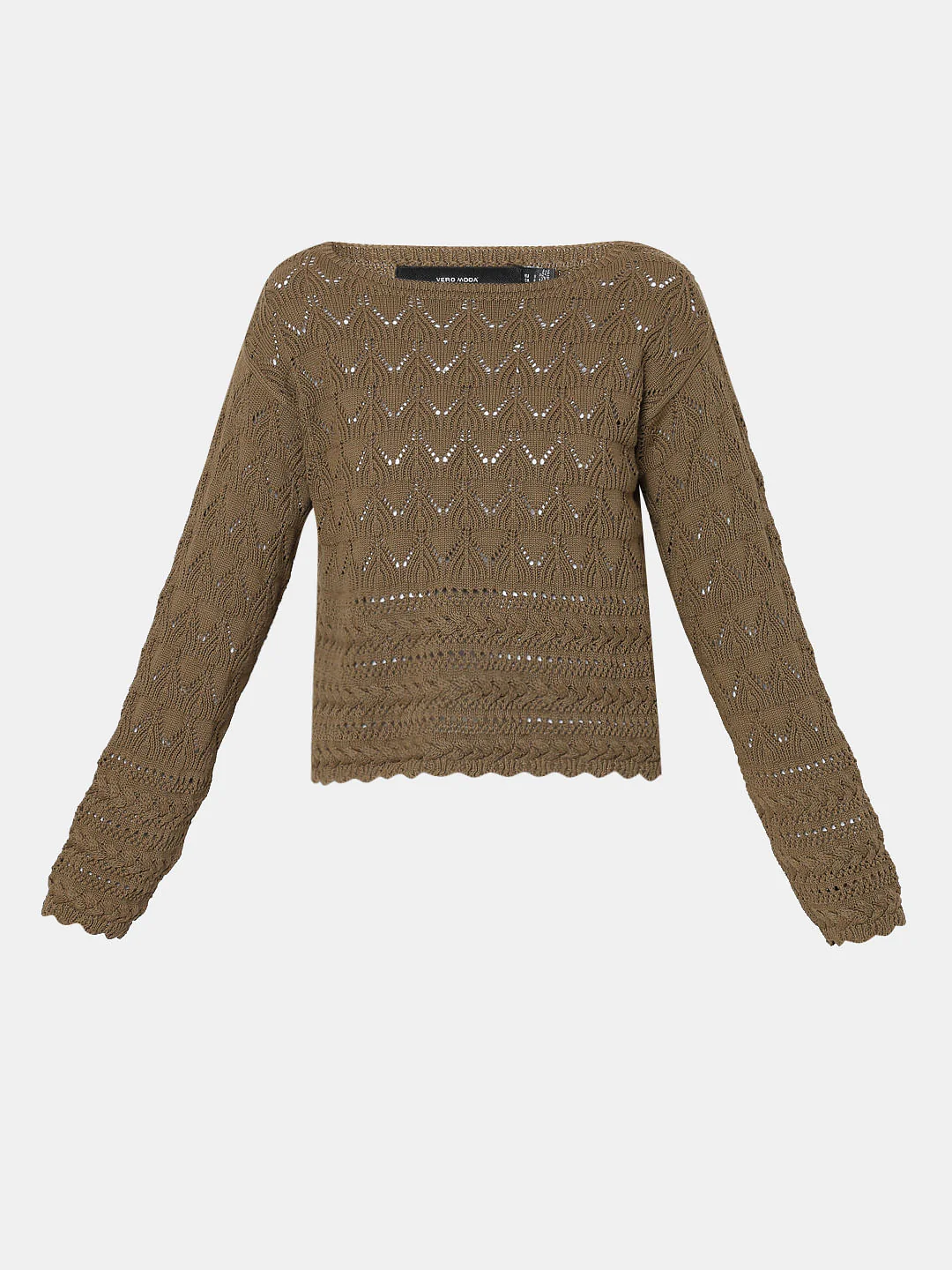 Brown Boatneck Pullover - Image 7