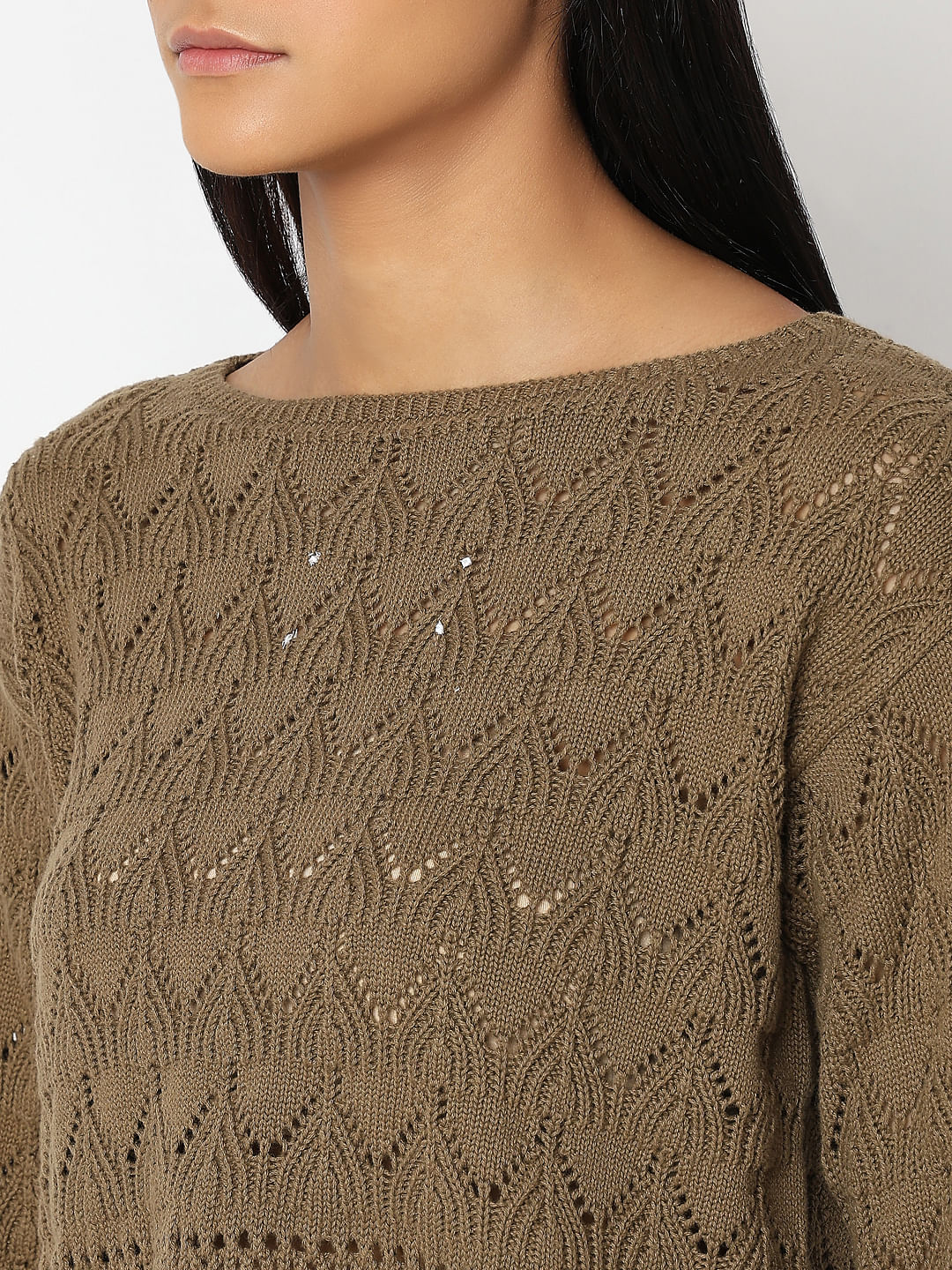 Brown Boatneck Pullover - Image 8
