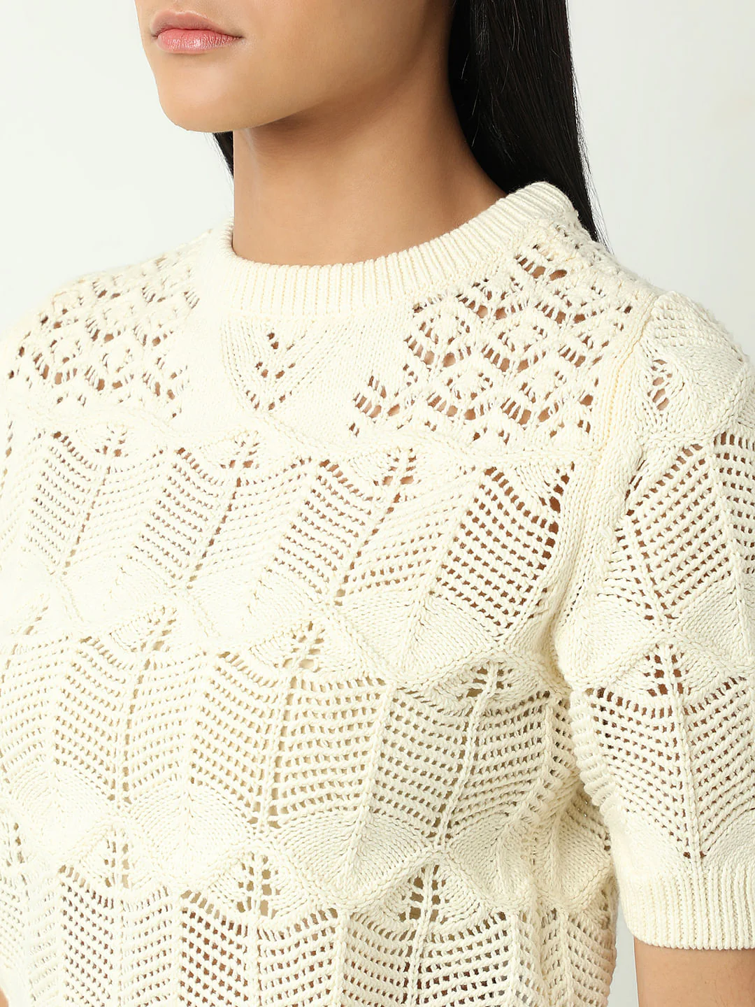 Off-White Jacquard Knit Pullover - Image 8