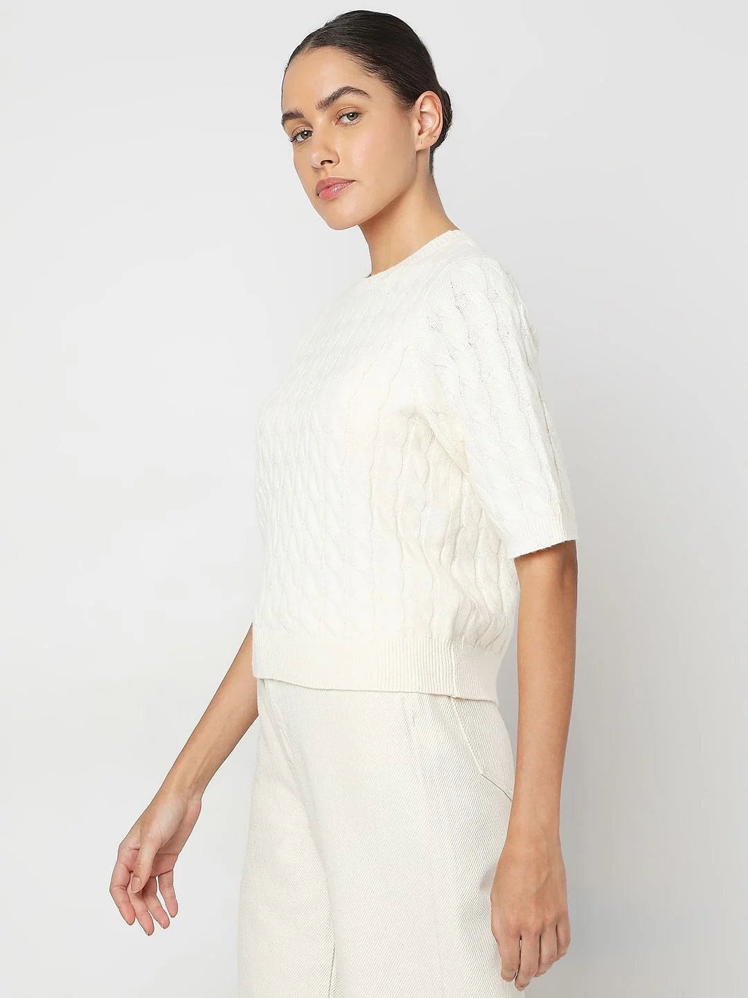 Ecru Recycled Polyester Pullover - Image 3
