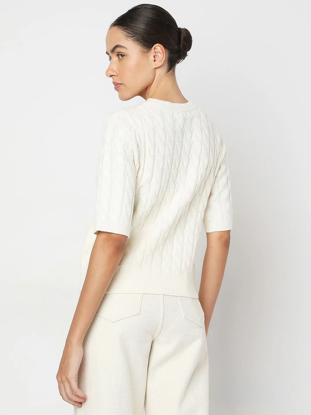 Ecru Recycled Polyester Pullover - Image 4