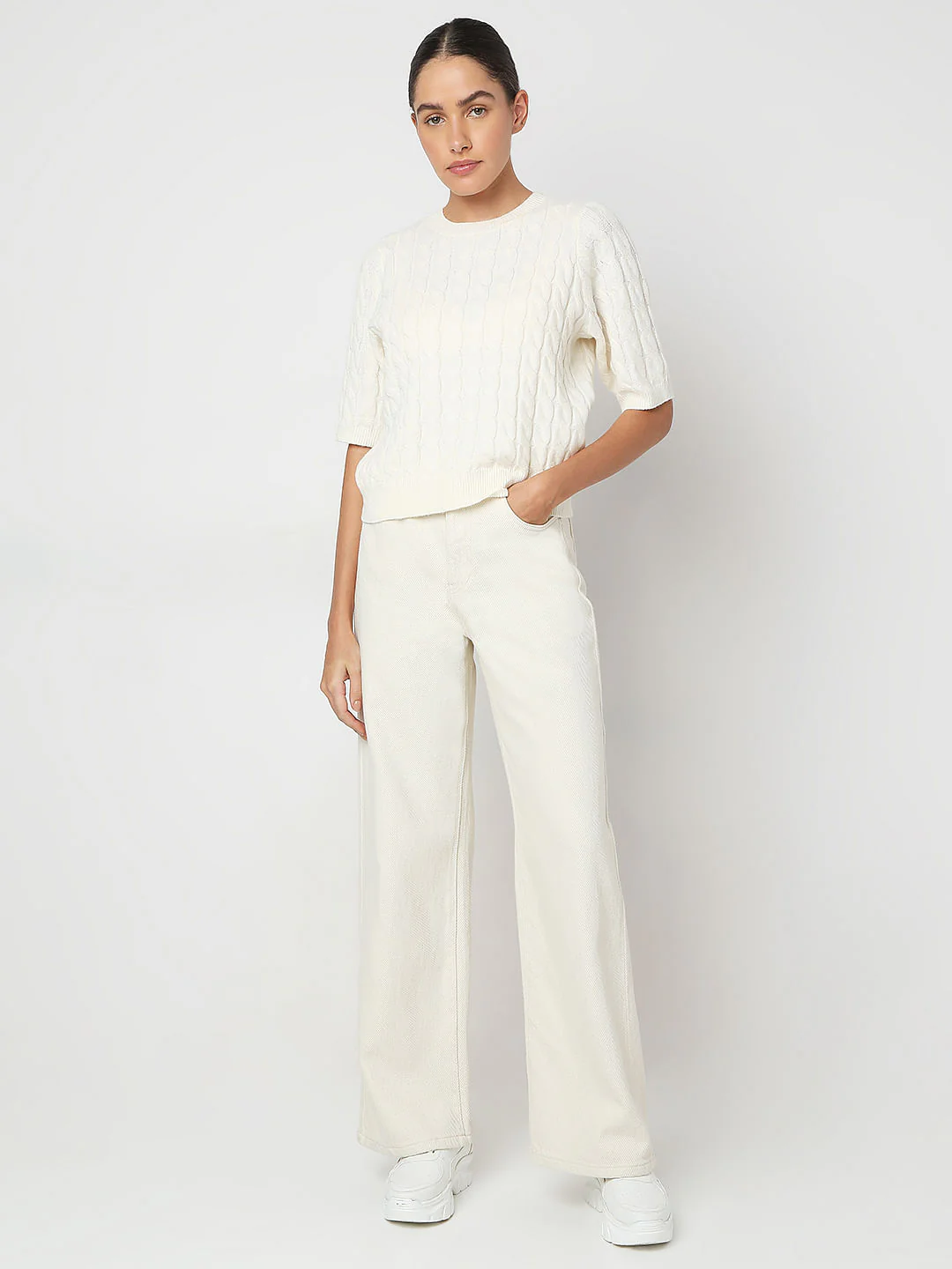 Ecru Recycled Polyester Pullover - Image 5