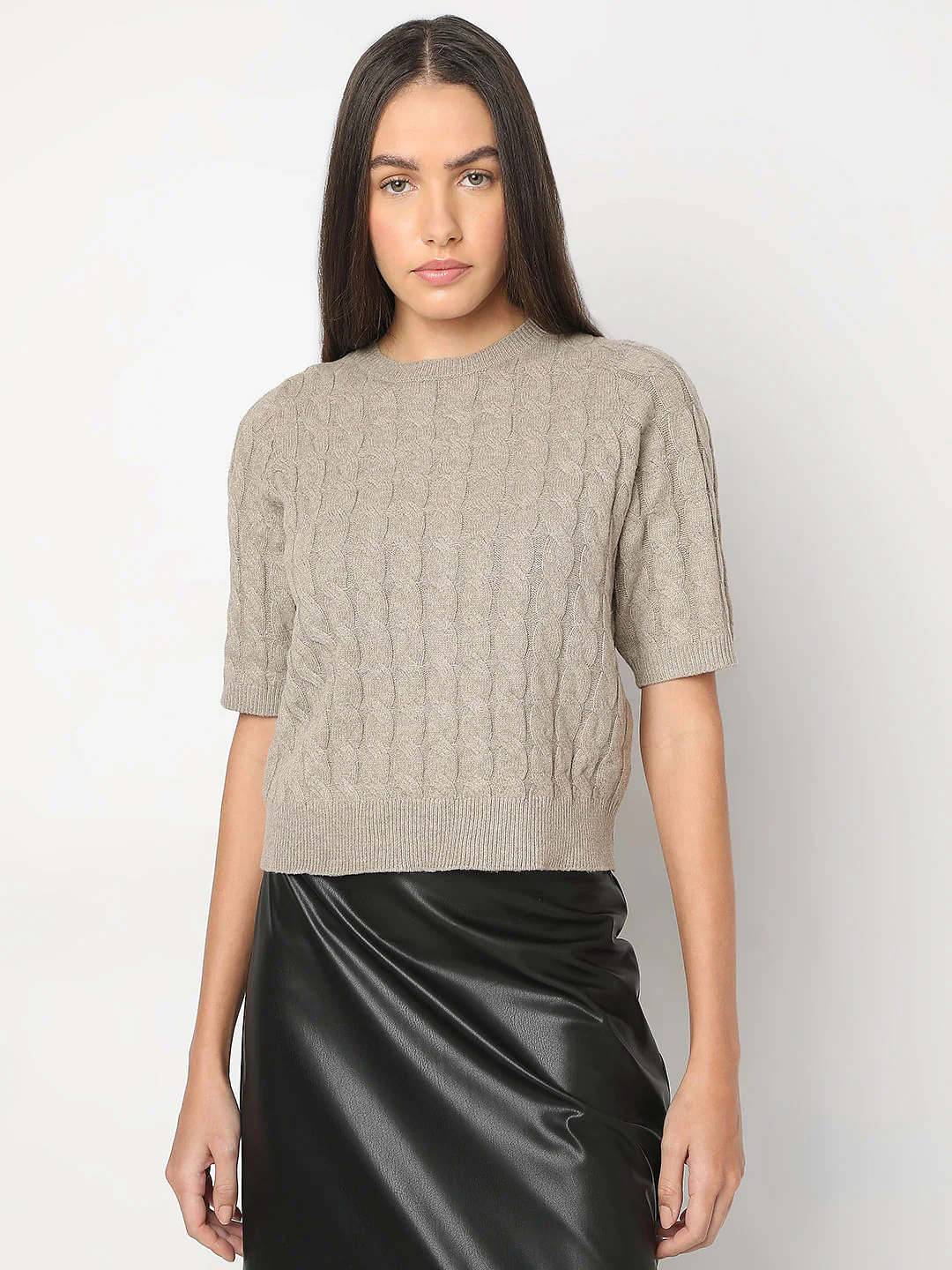 Beige Recycled Polyester Pullover - Image 2