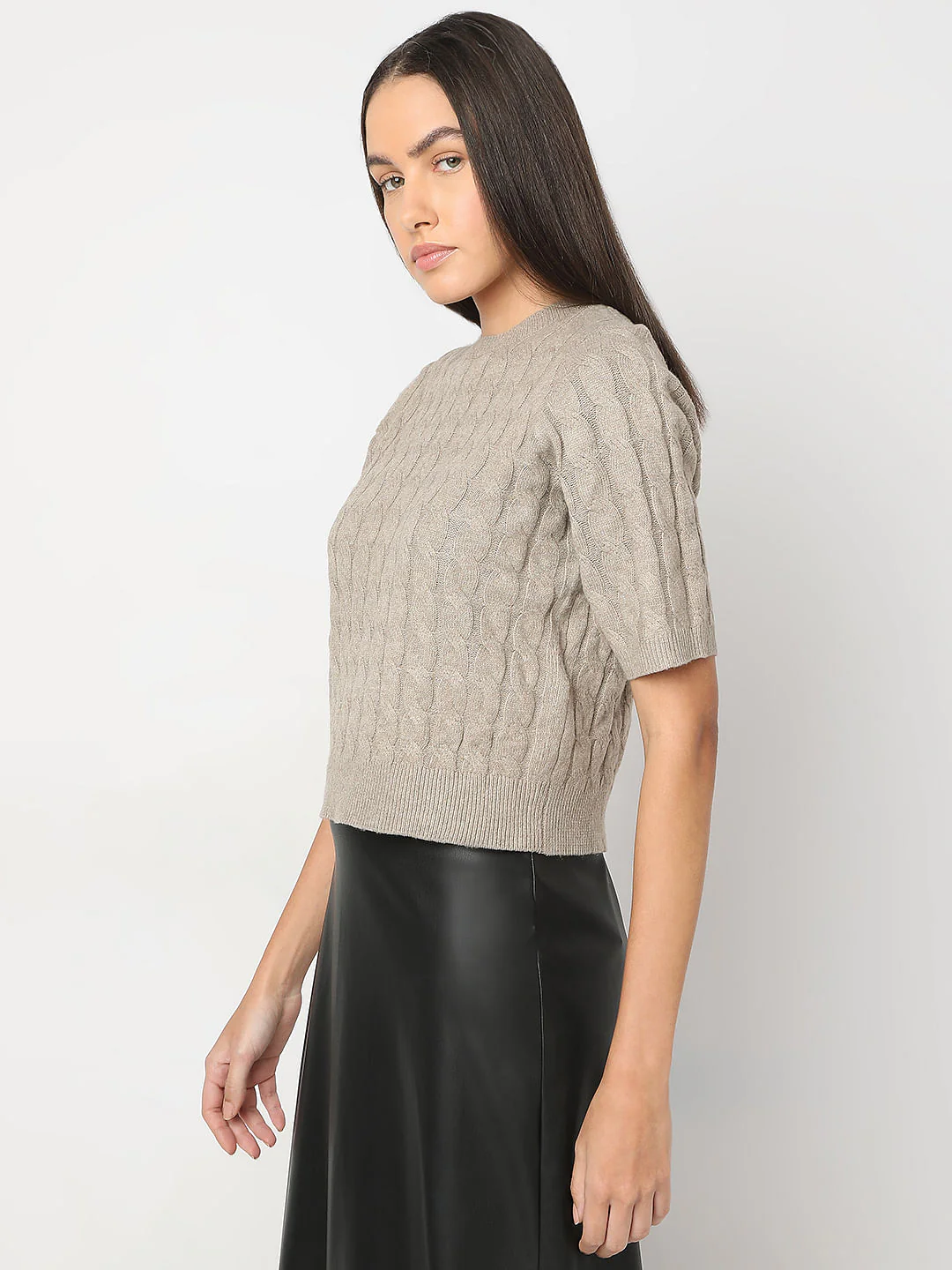 Beige Recycled Polyester Pullover - Image 3