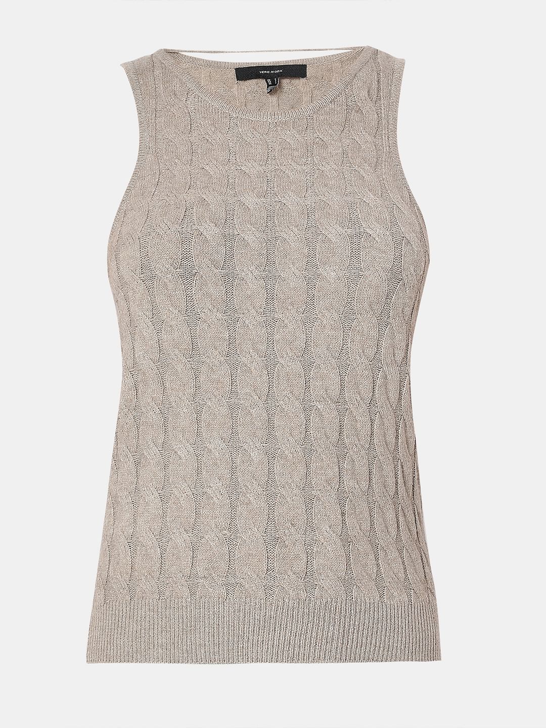 Beige Recycled Polyester Tank Top - Image 7