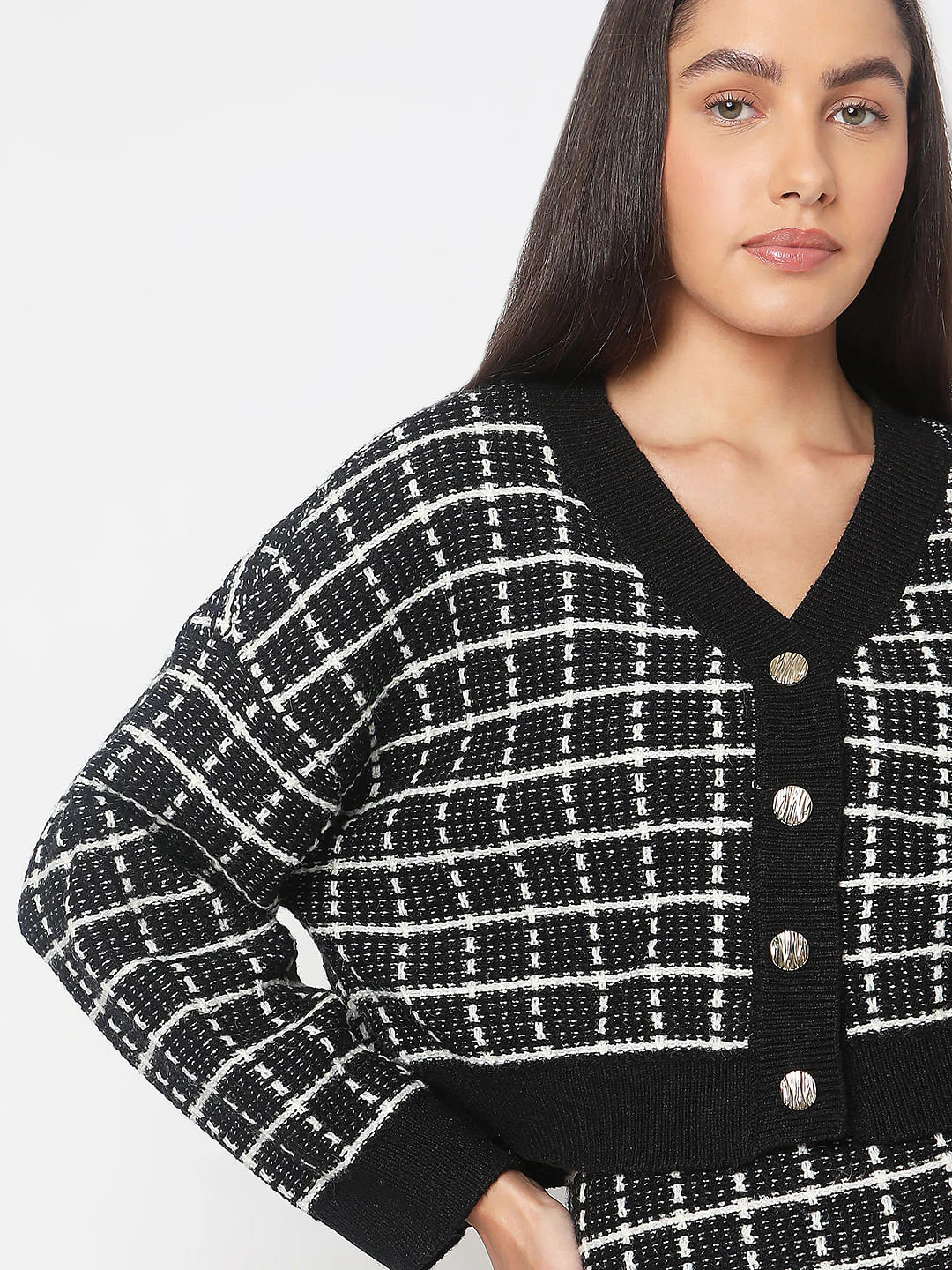 Black Jacquard Cardigan - Image 6
