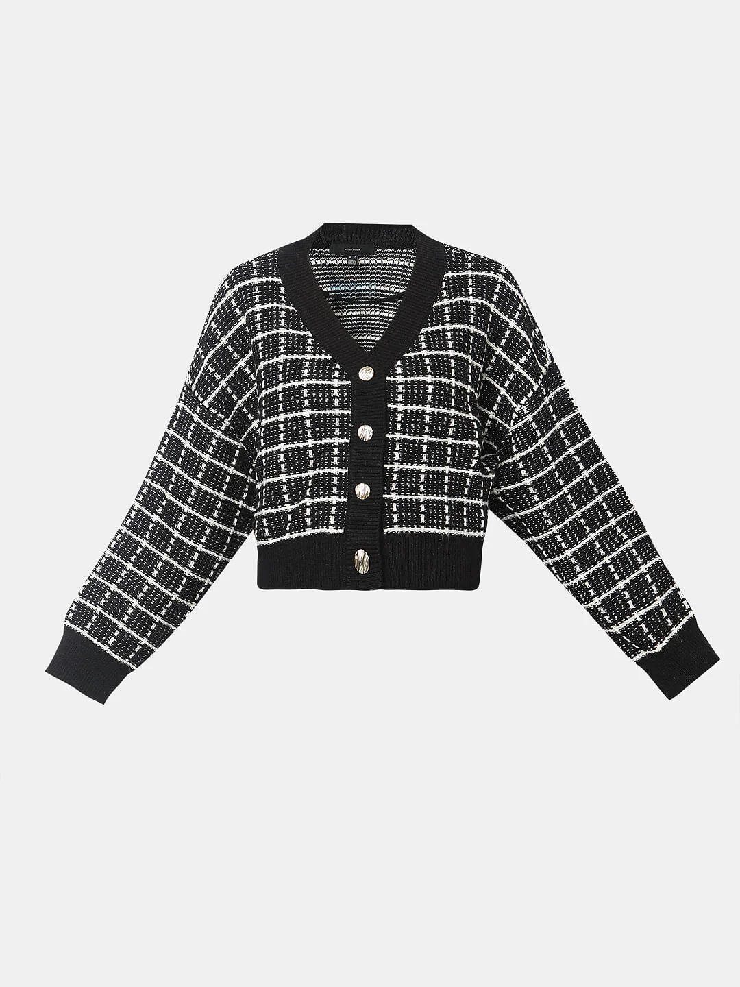 Black Jacquard Cardigan - Image 7