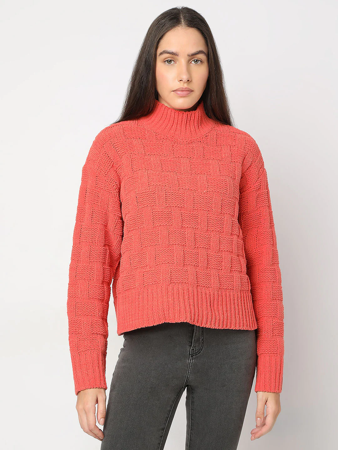 Pink High Neck Pullover - Image 2